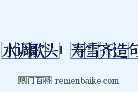 水调歌头+寿雪齐造句是什么意思的图片